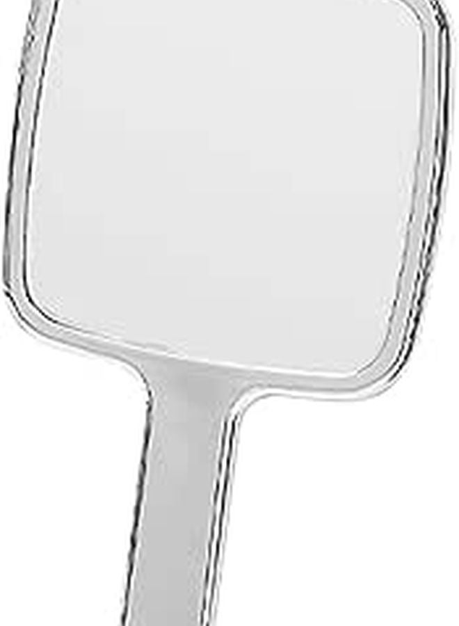 Handheld Vanity Mirror with Handle Portable for Makeup and Hair Styling Black - Image 1