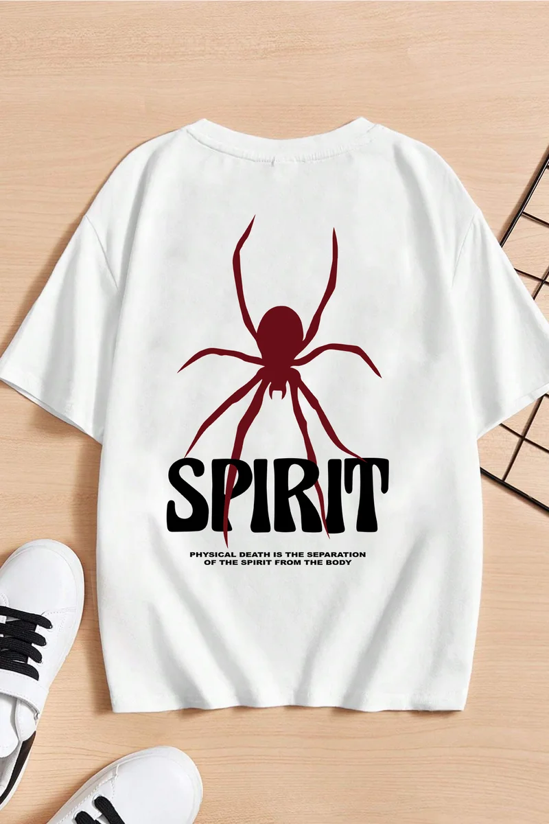ONLYTRENDWEAR Childrens Spirit Printed Cotton Tshirt 3-4 Years Old White
