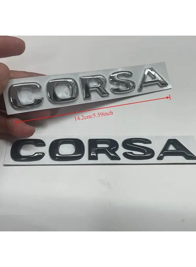 Corsa 3D Metal Car Emblem Badge Silvery 1pc Opel Trunk Sticker Decoration Replacement - Image 2