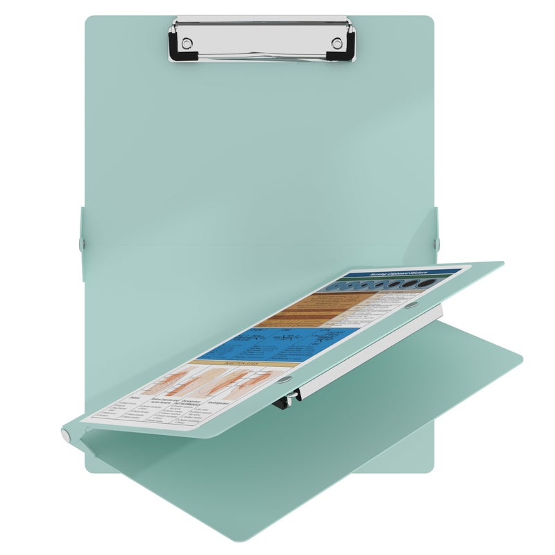SC Printing World Nursing Clipboard with Nursing and Medical Edition Cheat Sheets Nursing School Essentials - Aluminum Foldable Nurse Clip Boards Essential Accessory for Efficient Patient Care (Mint) - Image 2