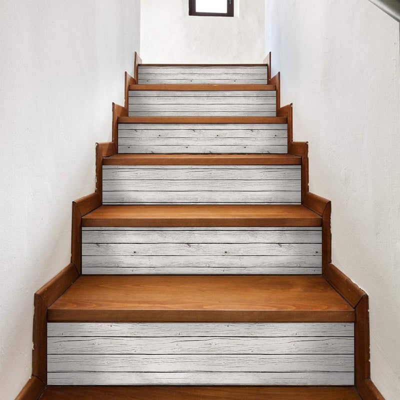 BPA Self-Adhesive Wood Grain Stair Decoration - Image 1