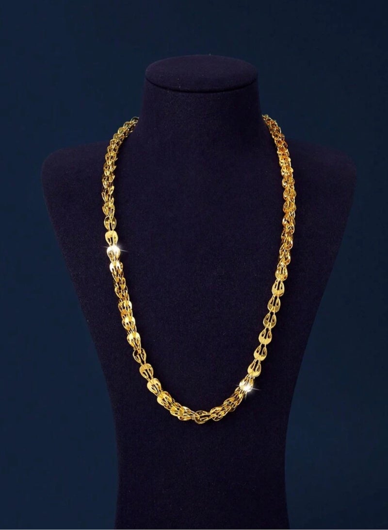 إيكوال سلسال نسائي بتصميم عصري وأنيق باللون الذهبي - Image 2