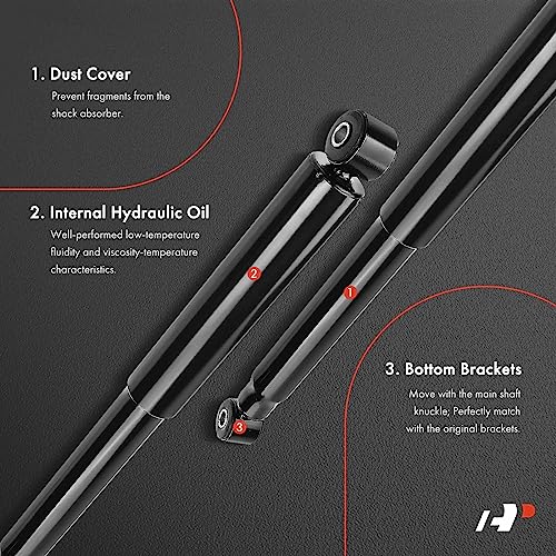 A-Premium Rear Shock Absorber Struts Compatible with Chevrolet Silverado 1500 1999-2007 & Dodge Ram 1500 1994-2002 & GMC Sierra 1500 1999-2007 - [RWD, Exc. Electronic Suspension] - Image 3