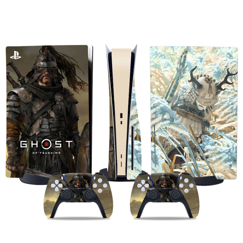 PS5 Disc Edition Sticker PS5 Digital Edition Console Controller Skin Ghost of Tsushima Support Drop Shipping Matte Finish
