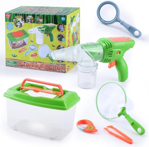 PLAY Bug Catcher KitOutdoor Toys for Kids Ages 48 812Bug Catcher Vacuum with Critter Habitat CaseButterfly netMagnifying GlassToddler Outside Toys for 3 4 5 6 7 8 Year Old Boys Birthday Gift - Image 1