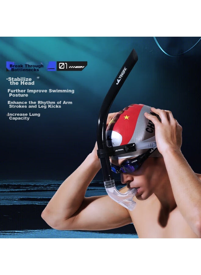 Yingfa Swimming Breath Tube, Professional Training Snorkeling Respirator, Freestyle Pre-fitted Wet Breath Tube, Orange - Image 5