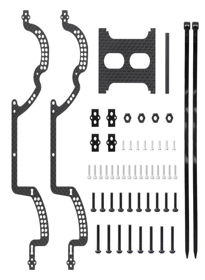 FriHobby Carbon Fiber LCG for 1/18 Traxxas TRX4M Defender Bronco Chassis Frame Kit Upgrades Parts - Image 2