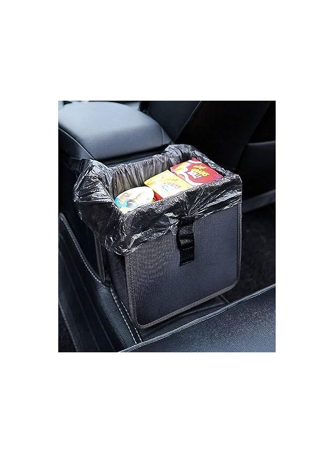 PROMASS Car Rubbish Bin Hanging Auto Trash Bag Litter Container Water Resistant Leak Proof Collapsible Garbage Organiser, 6.5Ltr Capacity Black - Image 2