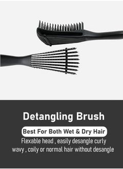TRENZ Detangling Brush for Curly Hair - Gentle for Hair Styling - Easy to Carry, Lightweight-Curly hair comb for styling and detangling curly hair  - Image 2