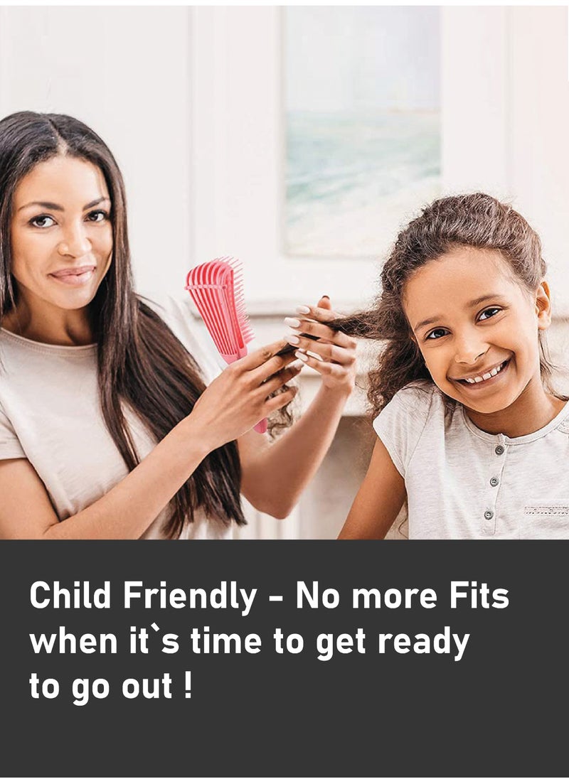 Detangling Brush for Curly Hair - Gentle for Hair Styling - Easy to Carry, Lightweight-Curly hair comb for styling and detangling curly hair
