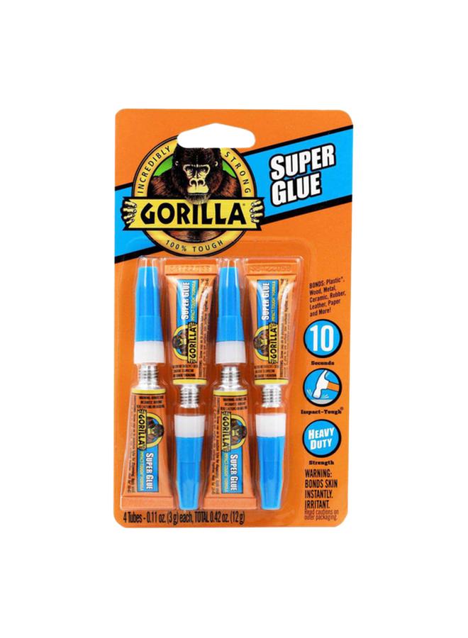 Gorilla 4-Piece High Strength Impact-Tough Versatile Super Glue 3g 1026256 - Image 1