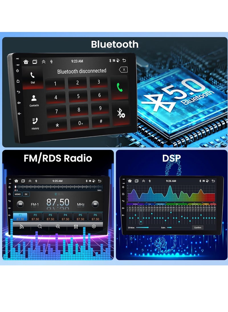 8 Core 4+64G Android Car Radio for Honda CRV 1997-2001 with Wireless Carplay Android Auto Car Stereo, 9’’ Touch Screen Head Unit Mirror Link GPS WiFi Bluetooth FM RDS DSP AHD Backup Camera SWC MIC