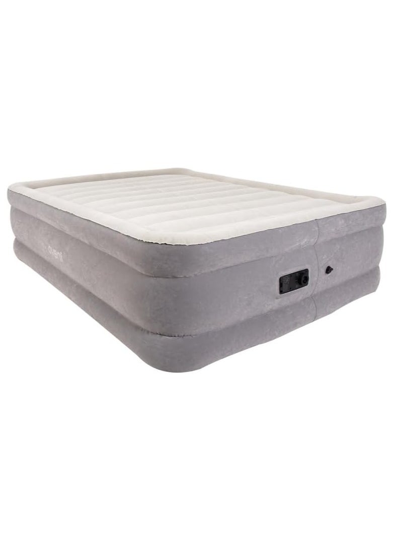 FULL JOY - Self-Inflating Air Mattress Double for 2 People with Built-In / Integrated Automatic Pump 203 x 152 x 51 cm ,Grey - Image 1