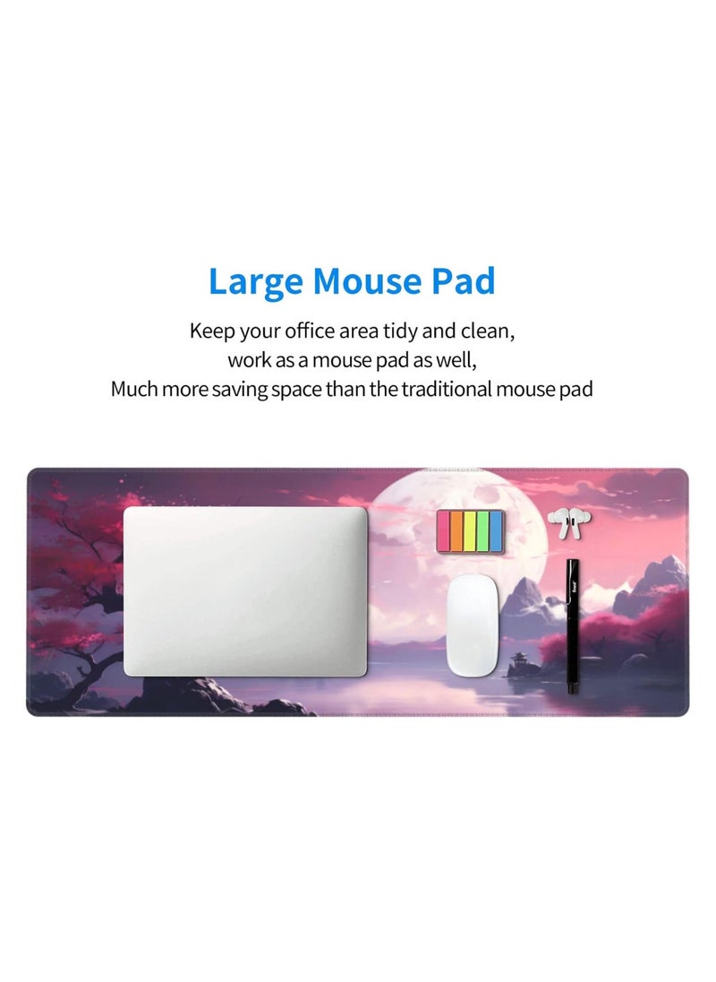 Generic Japanese Cherry Blossom Landscape Mouse Pad, Gaming Mouse Pad,Non-Slip Water-Resistant Anime Mouse pad, Large Mouse Pad, Mouse pad Gaming,, Office Desk Decor 30cm x 70cm x 2mm  - Image 4