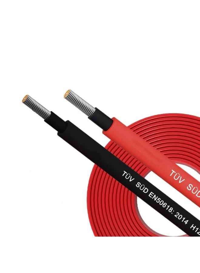 Nixesky كابل تمديد للطاقة الشمسية 100 قدم 30 متر 10AWG، 100 قدم أسود + 100 قدم أحمر 6mm² مع موصلات مقاومة للماء للذكور والإناث لمركبات RV، أنظمة الطاقة الكهروضوئية، مجموعة من 6 (100، أسود أحمر) - Image 4