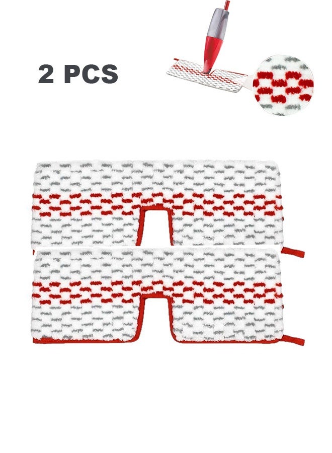 بكومور عبوة من قطعتين من وسادات ممسحة بخاخ ميكروفايبر متوافقة مع Vileda و O-Cedar ProMist MAX، قابلة للغسل وإعادة الاستخدام لتنظيف الأرضيات - Image 1