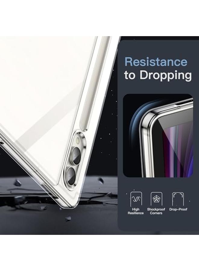 جي تيك جراب شفاف لهاتف Samsung Galaxy Tab S10 Ultra Tab S9 Ultra مقاس 14.6 بوصة، جراب شفاف رفيع مضاد للاصفرار مع ظهر صلب من مادة البولي كربونات ومصد ناعم من مادة TPU يدعم قلم S Pen للشحن اللاسلكي شفاف - Image 5