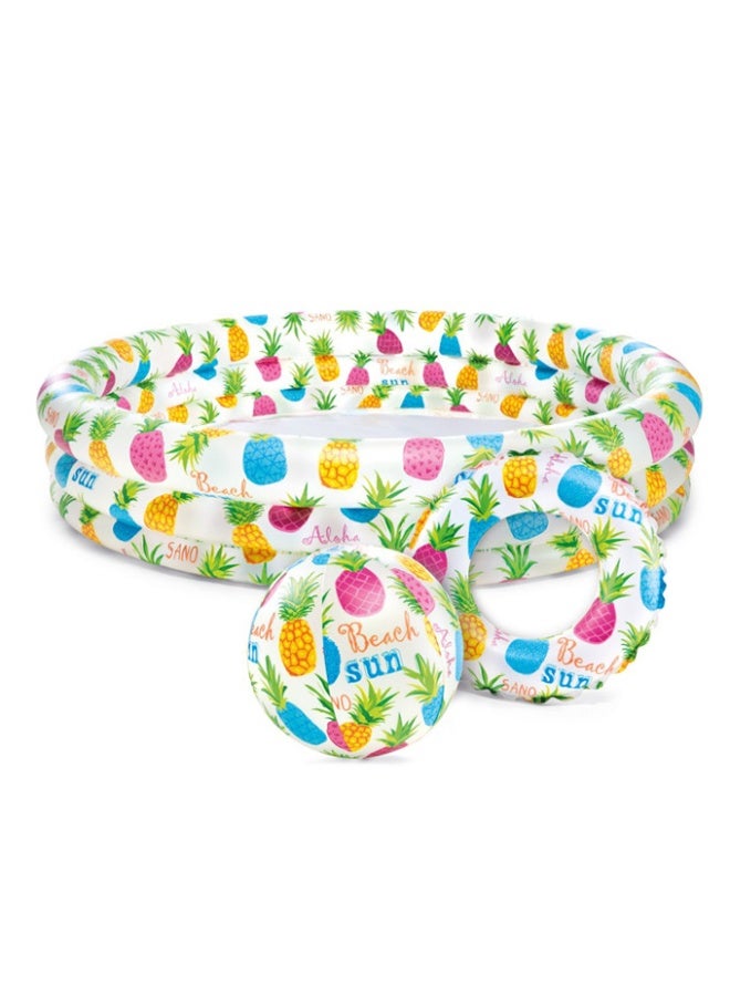 INTEX 3 Piece Play Pool Set，Inflatable Pool 132×28CM,Perfect Choice for Indoor Entertainment and Outdoor Activities for Kids - Image 2