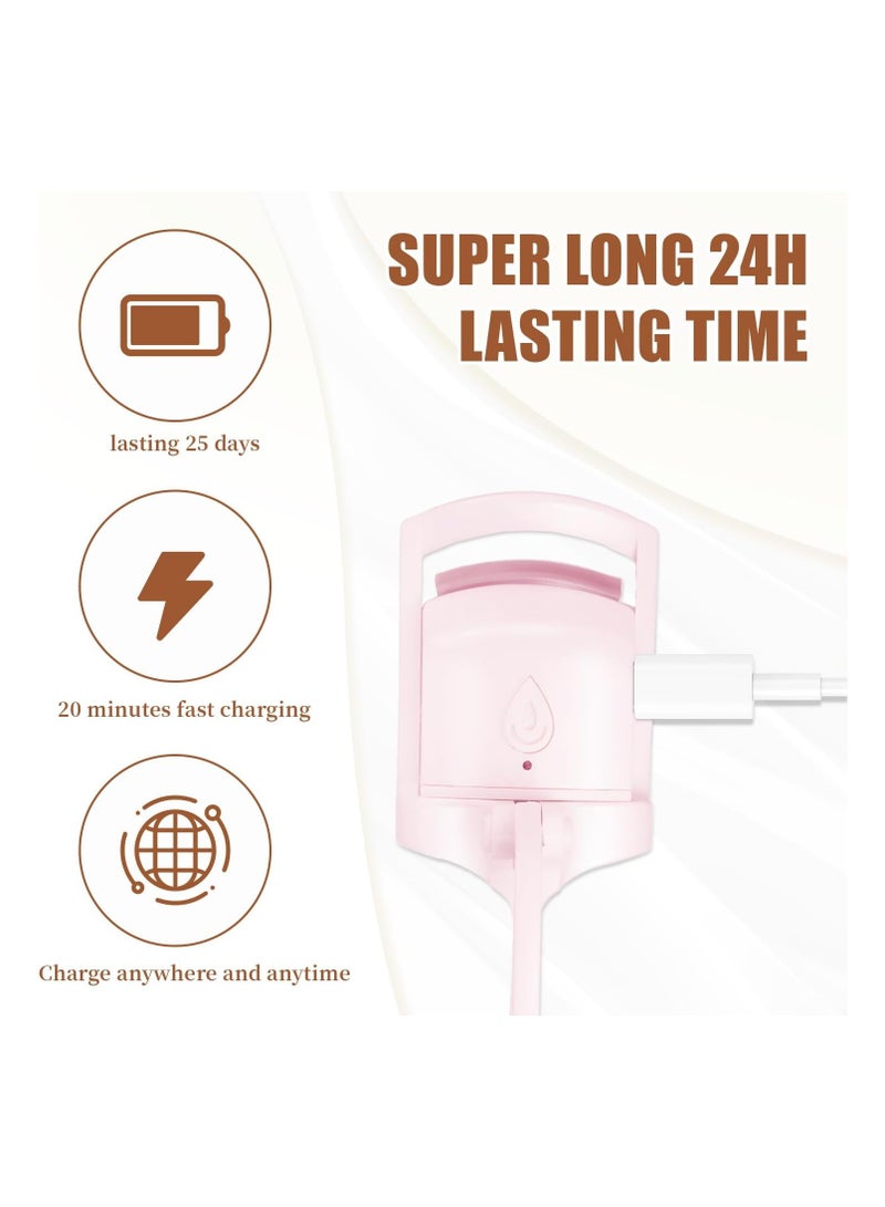 Generic 2025 C-Shaped Heated Eyelash Curler Fast Heat Up in 8s - Rechargeable Electric Eyelash Curler for 24-Hours Long Lasting Curls - Safe Anti-Burn Lash Curler Elevate Your Beauty with Stunning Lashes  - Image 5
