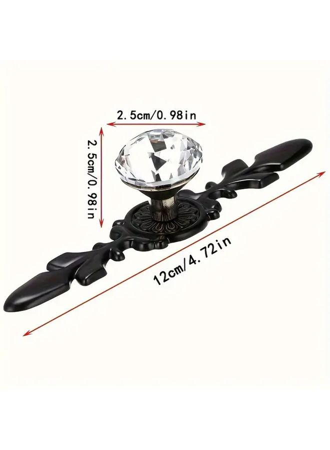 Luxury Zinc Alloy Drawer Pulls 8pcs 17cm Crystal Glass Diamonds For Kitchen Bathroom Office Furniture - Image 3
