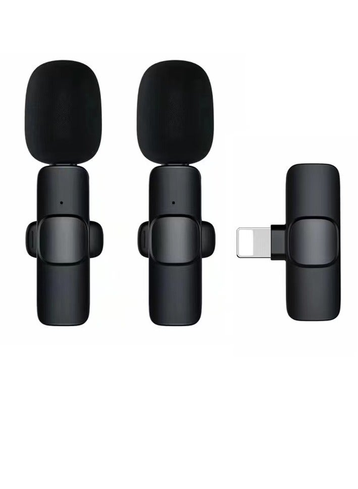 أعجوبة ميكروفون لاسلكي مزدوج لأجهزة الأيفون ميكروفون احترافي للهاتف المحمول والبث المباشر - Image 3