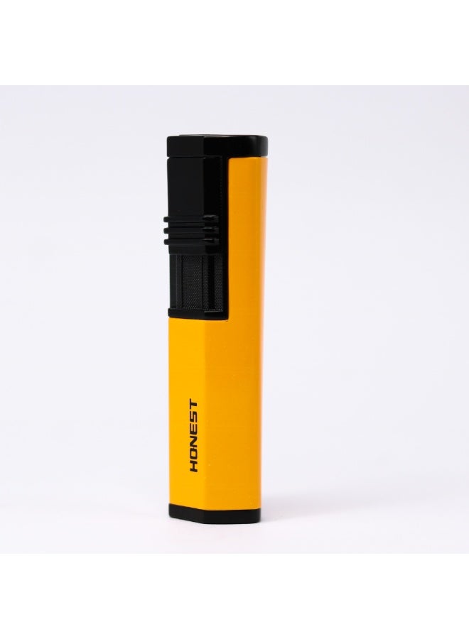 Honest Windproof Metal Lighter Dual Jet Flame Refillable – Portable Outdoor Lighter for Cigar, BBQ, Camping & Daily Use (Without Gas) - Image 2