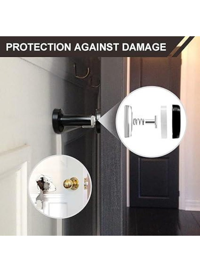 2 Black Stainless Steel Magnetic Door Stoppers (Floor and Wall Mount) - Image 4
