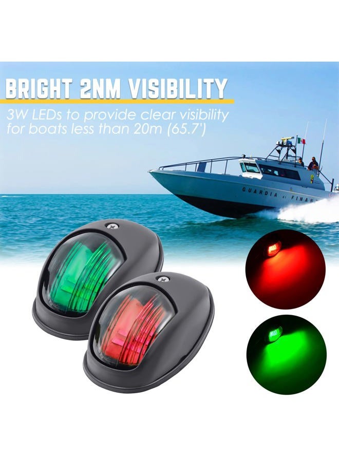 Acelane Boat Navigation Lights LED Boat Bow Light Red & Green Sidelights 12V IP65 Waterproof Marine Boat Accessories for Pontoon, Skeeter, Power Boat, Fishing Boat, Skiff - Image 2