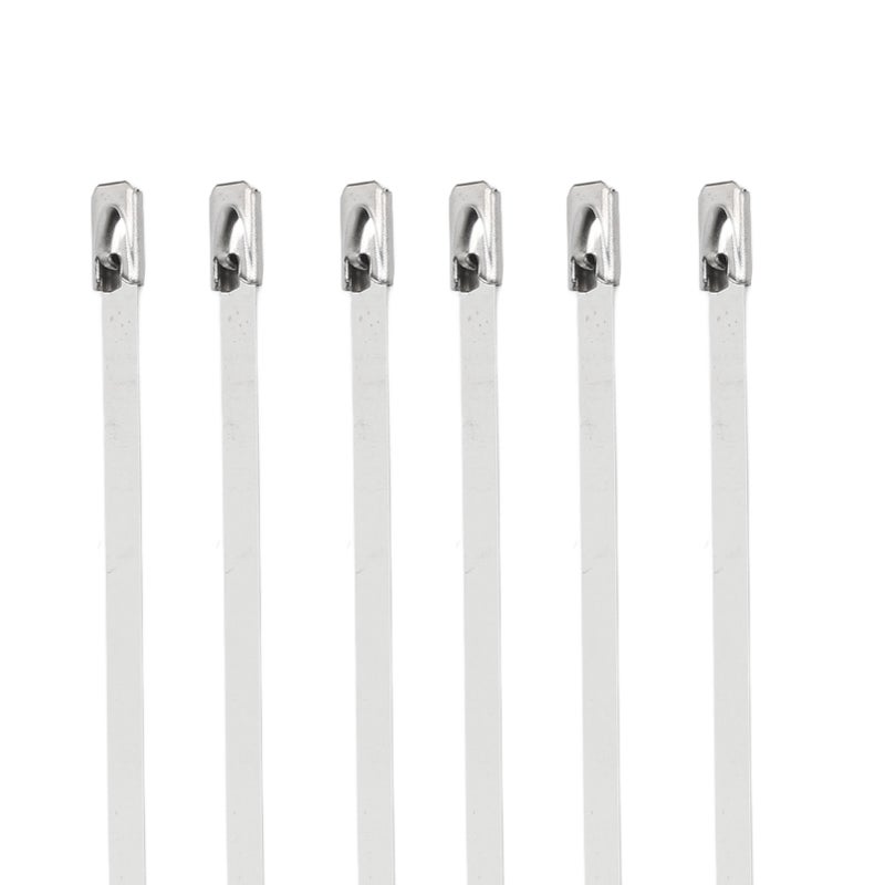 200Pcs Stainless Steel Cable Tie 4.6mm Width Hose Zip Tie Self Locking Set Kit for Wire Line - Image 4