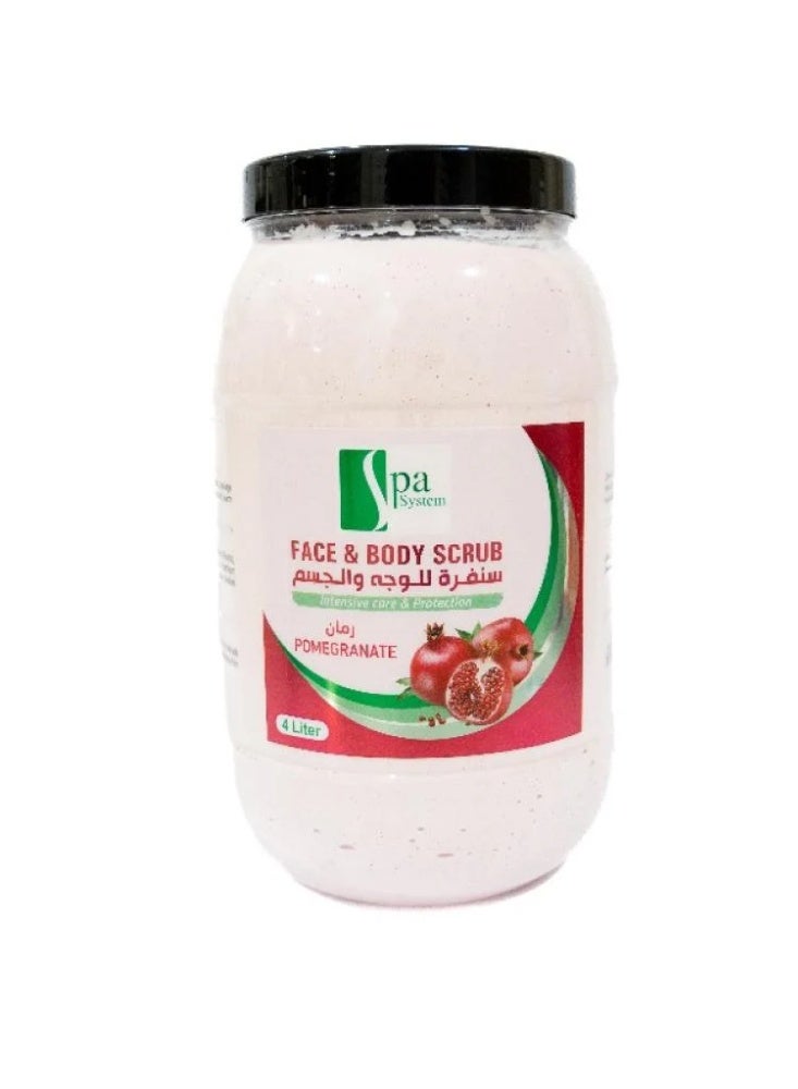 سبا سيستم سنفرة للوجه والجسم - 4 لتر (الرمان)