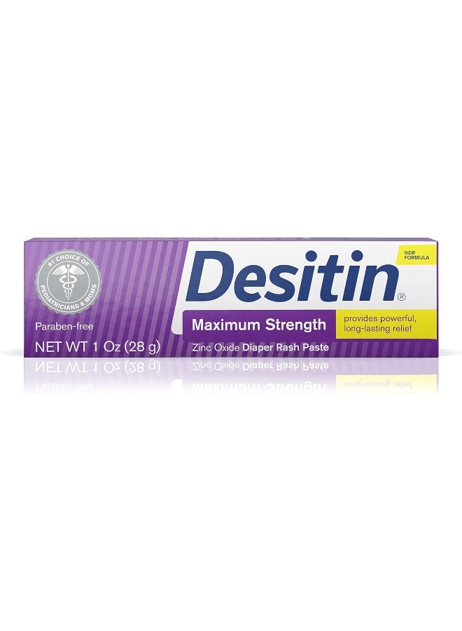 Desitin كريم ديسيتين لعلاج طفح الحفاضات للأطفال بقوة قصوى مع 40% أكسيد الزنك، حجم السفر، 1 أونصة (عبوة من 6) - Image 3