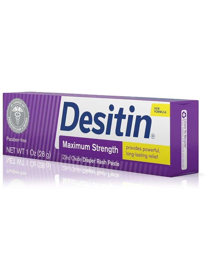Desitin كريم ديسيتين لعلاج طفح الحفاضات للأطفال بقوة قصوى مع 40% أكسيد الزنك، حجم السفر، 1 أونصة (عبوة من 6) - Image 5
