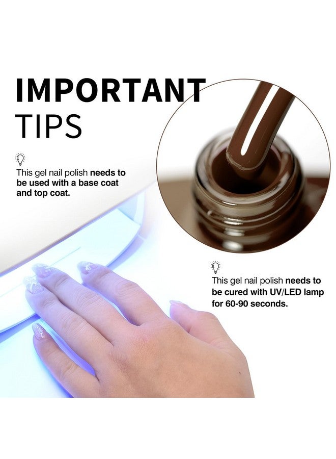 كاني  طلاء أظافر جل بني داكن من CANNI، قطعة واحدة من طلاء الأظافر الجل البني، طلاء أظافر بني من القهوة الأيرلندية، جل لامع للغاية، قابل للغسل، طلاء أظافر جل فرنسي، صالون تجميل، اصنعها بنفسك - Image 4