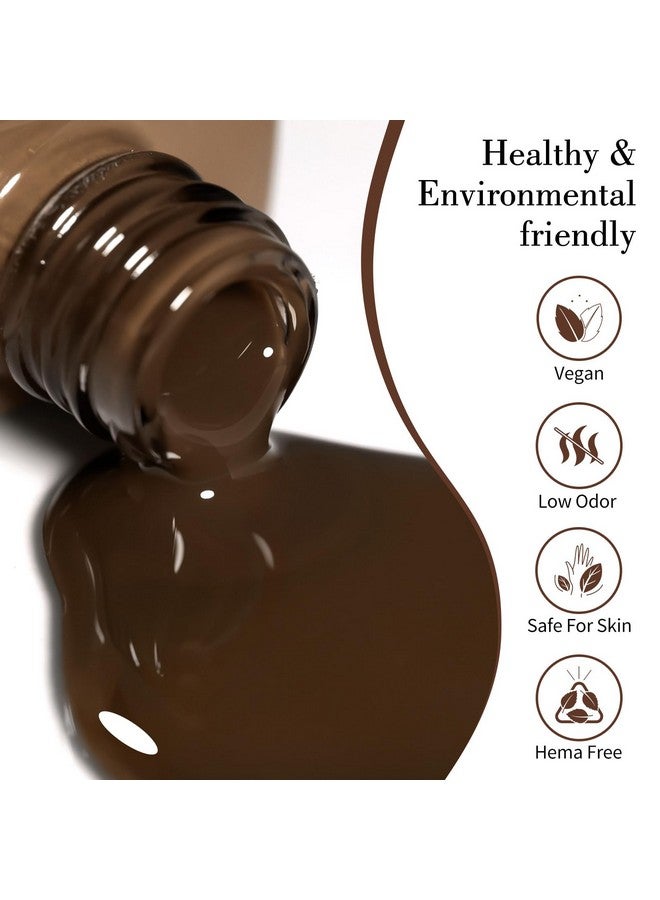 كاني  طلاء أظافر جل بني داكن من CANNI، قطعة واحدة من طلاء الأظافر الجل البني، طلاء أظافر بني من القهوة الأيرلندية، جل لامع للغاية، قابل للغسل، طلاء أظافر جل فرنسي، صالون تجميل، اصنعها بنفسك - Image 2