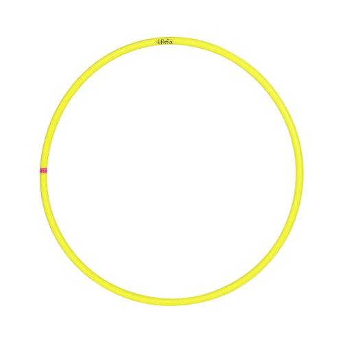Fitfix® Welded Toy Hoop Exercise Ring for Fitness | Toy Hoop for Boys,Girls and Kids (Multi Color) (18 inch Diameter, Pack of 1 Pcs) Yellow Colour Includes Carry Bag for Easy Portability - Image 1