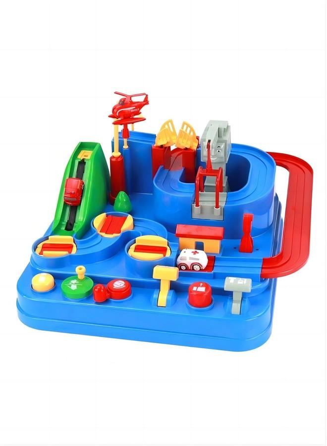 HALAMODO Toy Cars for Boys Girls, Pull Back Die Cast Car Toys, Vehicles Set, Obstacle Driving Game, Gifts 3, 4, 5, 6 Years Old Kids - Image 1