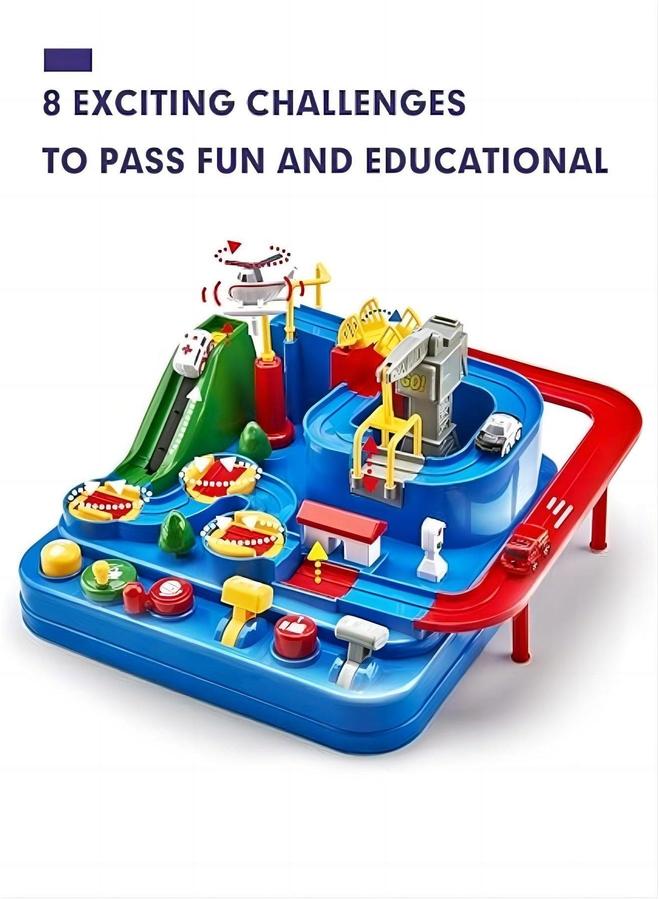 HALAMODO Toy Cars for Boys Girls, Pull Back Die Cast Car Toys, Vehicles Set, Obstacle Driving Game, Gifts 3, 4, 5, 6 Years Old Kids - Image 2