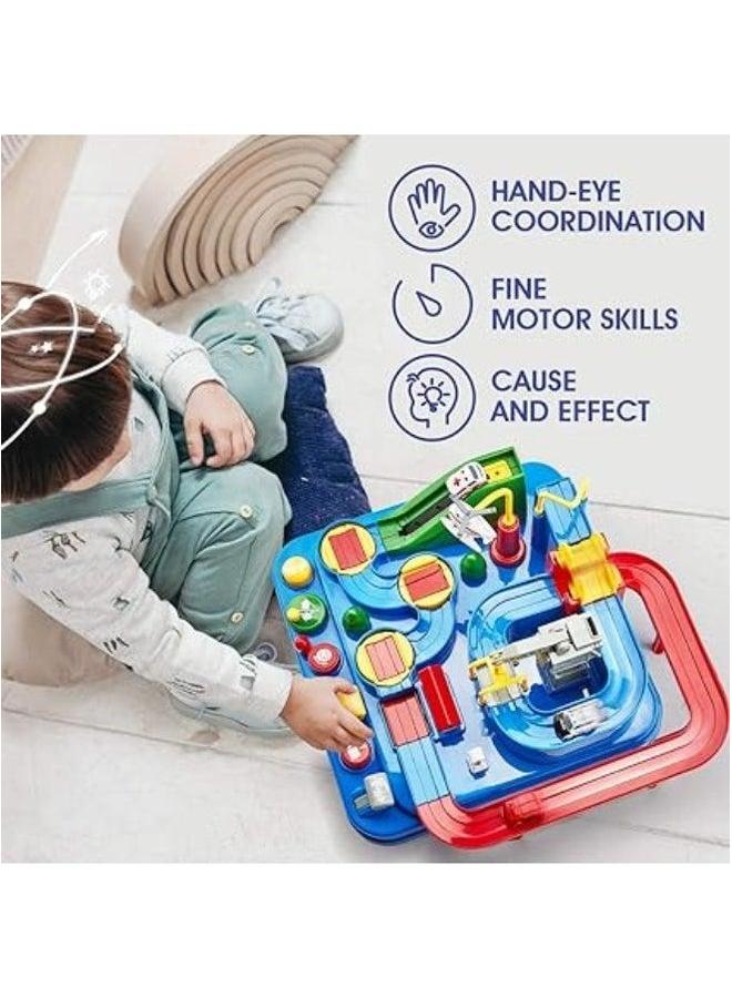 HALAMODO Toy Cars for Boys Girls, Pull Back Die Cast Car Toys, Vehicles Set, Obstacle Driving Game, Gifts 3, 4, 5, 6 Years Old Kids - Image 4