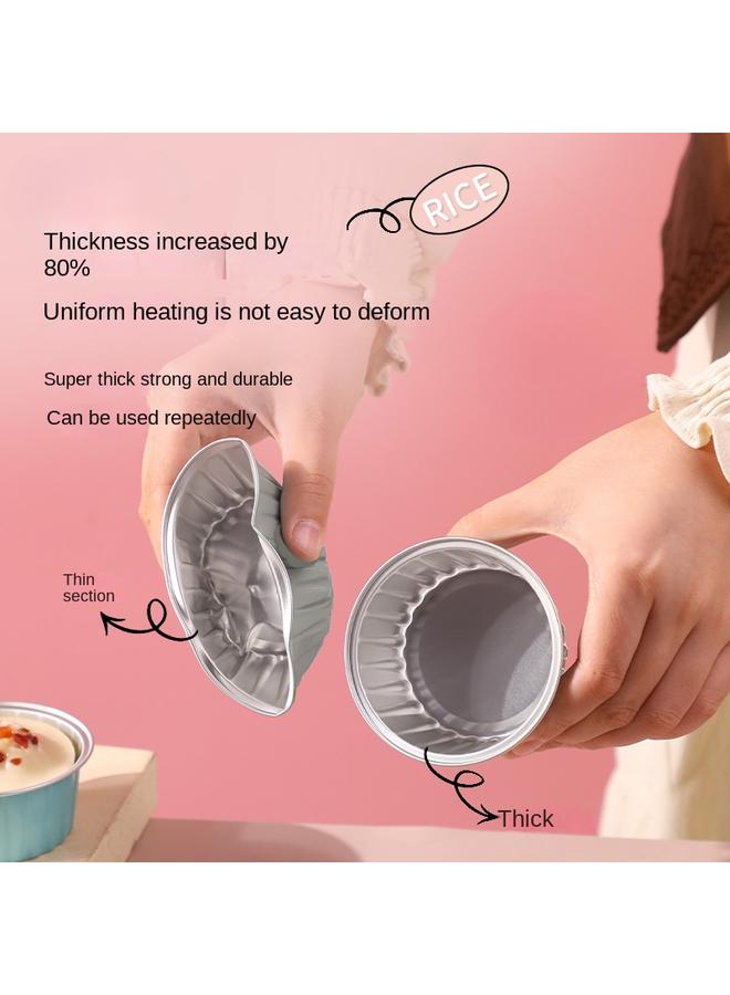 Bluejw Air Fryer Practical Tin Paper Cup Bowl Oven Baking Household High Temperature Resistant Egg Tart Pudding Small Cake Mold - Image 3
