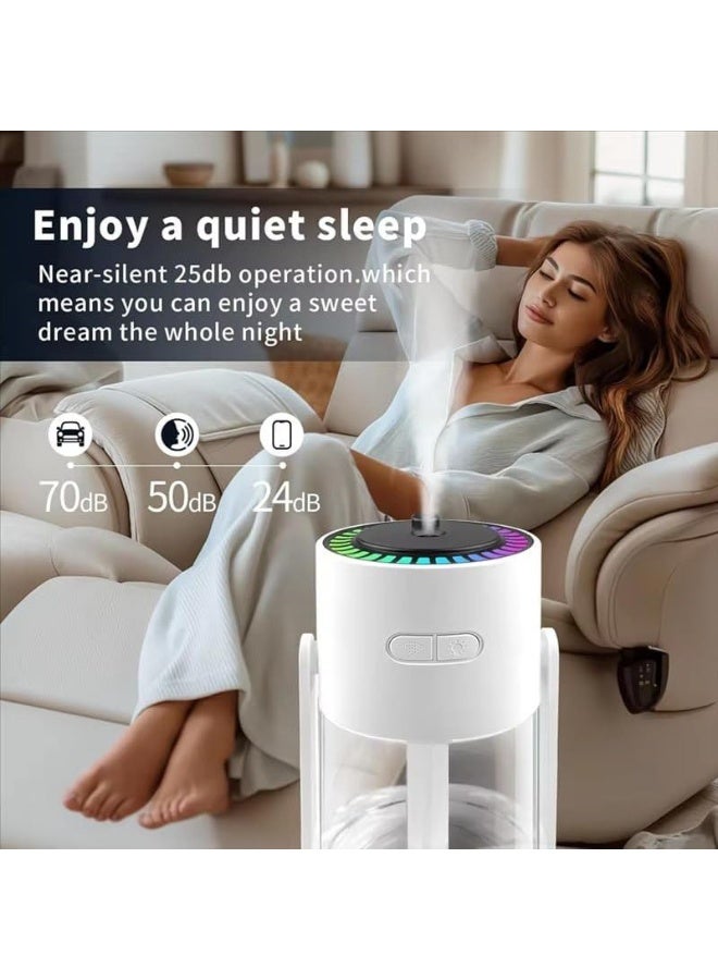Starry Sky Top Portable Air Humidifier 280ml Capacity with Projection Light and Continuous/Intermittent Spray - Model XY-085 for Car, Office, and Bedroom - Image 2