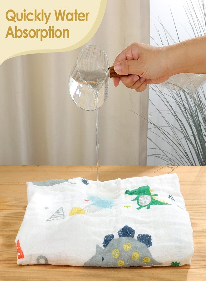 decalsweet Baby Bath Towels 100% Muslin Cotton Hooded Baby Towels 2 Pack Shower Gifts for Newborn, Infant, Toddler, Kids,Super Soft and Absorbent, Large 35x35Inches - Image 5