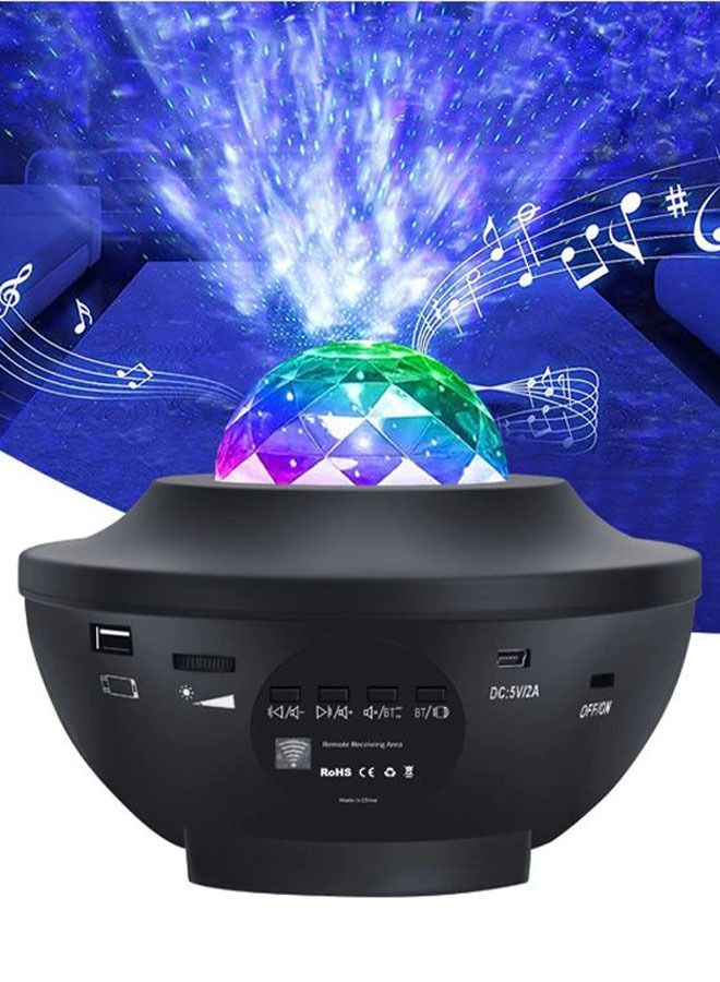 Sound Activated LED Galaxy Light Projector Star Shower With Music Player Remote Control Bluetooth Laser Night Light Party Decoration  - Image 1