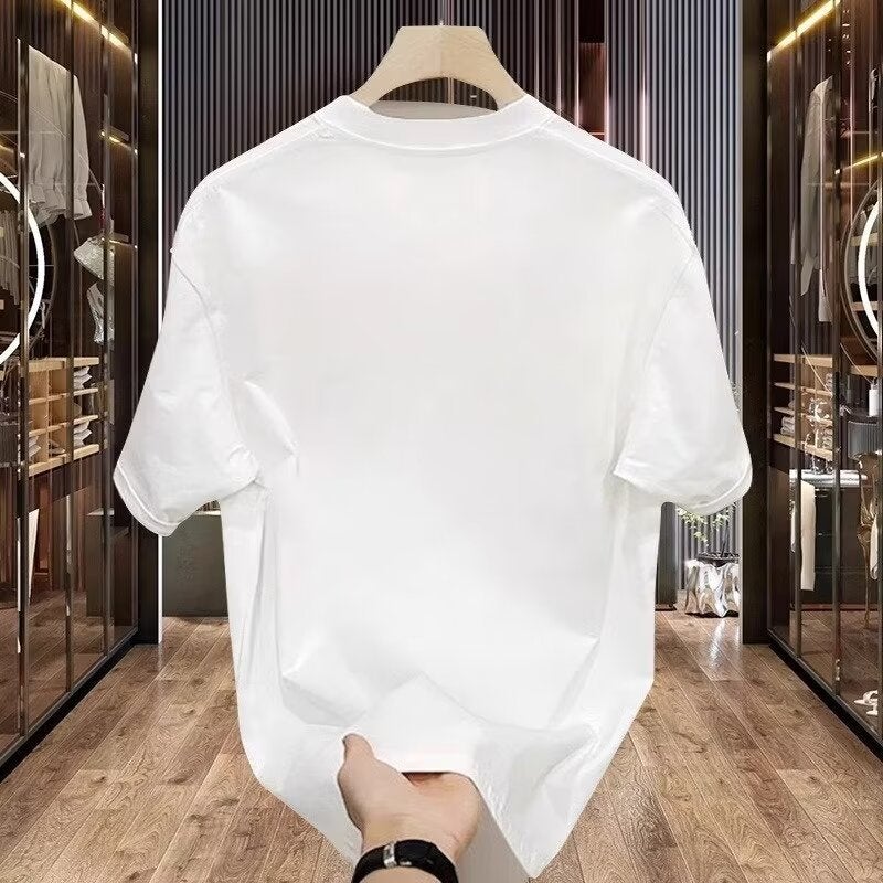 Overseas Orders End Goods ~ Cut Label Withdrawal China Fashion Simple Pure Cotton Men'S And Women'S Short-Sleeved T-Shirts - Image 4