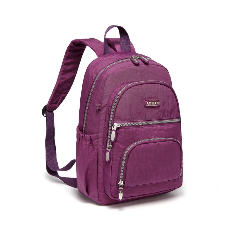 AOTIAN Small Size Backpack Durable Lightweight Daypack for Women Girls Boys Hiking Travel Sports Purple - Image 2