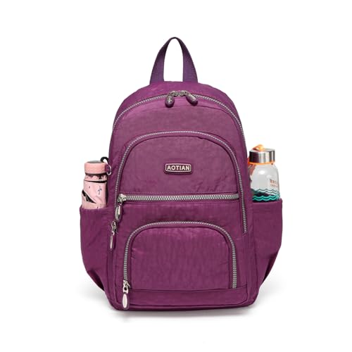 AOTIAN Small Size Backpack Durable Lightweight Daypack for Women Girls Boys Hiking Travel Sports Purple - Image 3