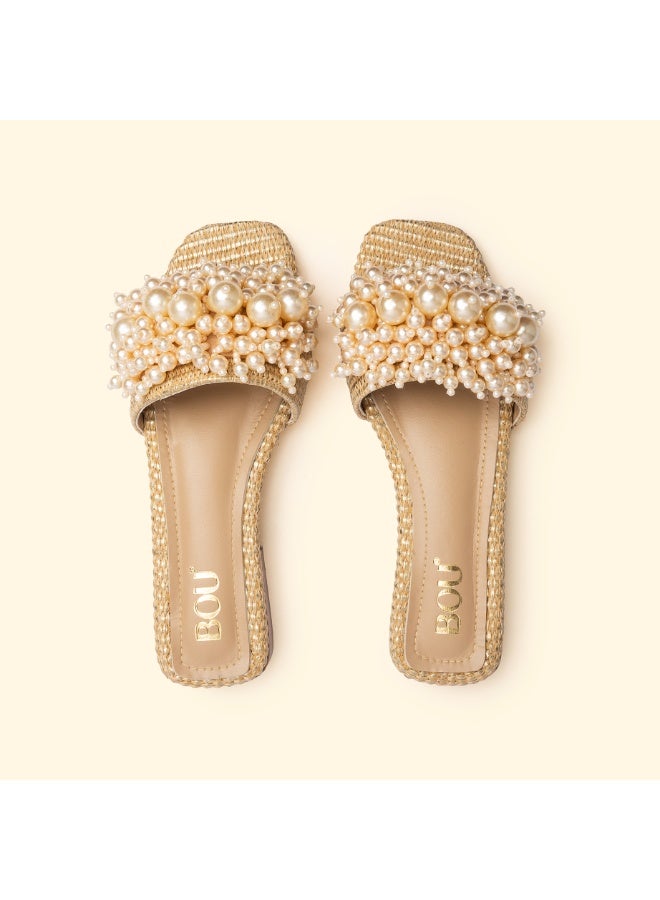 BOU SIRENA PEARL SLIDES - Golden Hour - Image 2