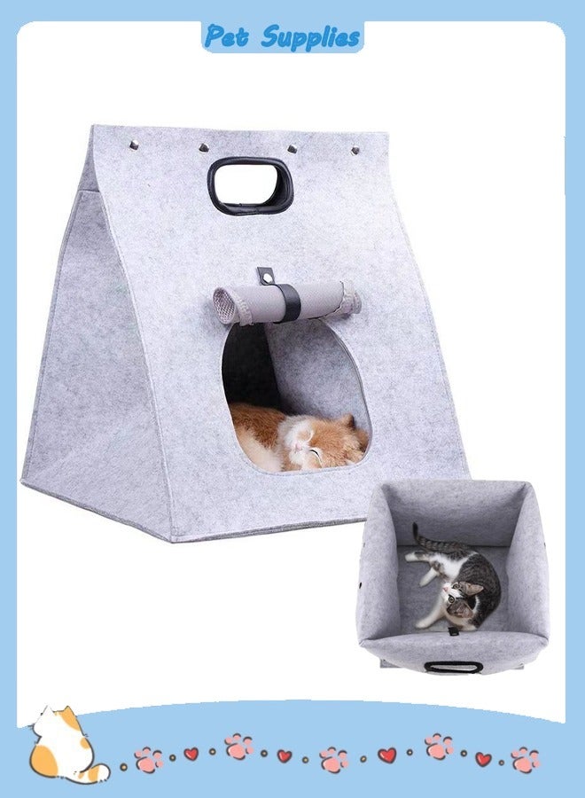 Generic Cat Bed for Indoor Cats,Foldable cat cave,Cats Carry Bag,Small Dog Purse Carrier, Portable Puppy Cat Travel Handbag Tote, Ventilated Dog Carrying Bag for Puppy Cat, Dog Travel Supplies Bag  - Image 1