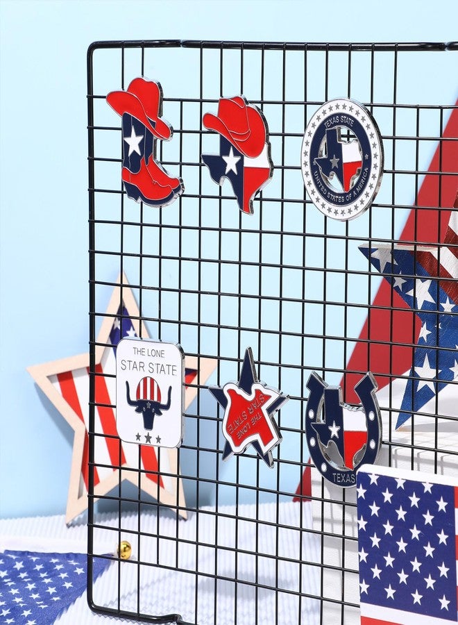 Konohan 12 Pcs Texas Keychain Magnet Set Texas Gifts Souvenirs Lone Star State Shaped Keychain Fridge Magnet Texas Collection - Image 4