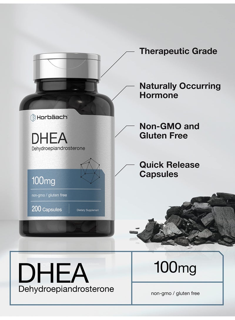 هرباخ Horbaach DHEA 100 ملغ – مكمل عالي القوة لدعم الحيوية والتوازن اليومي – 200 كبسولة - Image 4