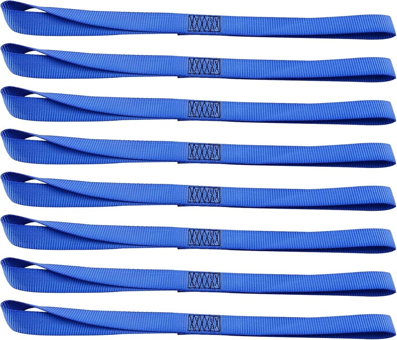 XSTRAP STANDARD حزام ذو حلقة ناعمة للربط – 8 حزامات في العبوة، المواصفات: - الطول: 18 بوصة + 1/16 بوصة - العرض: 1/16 بوصة - قوة الكسر: 3600 رطل - اللون: أزرق - Image 1